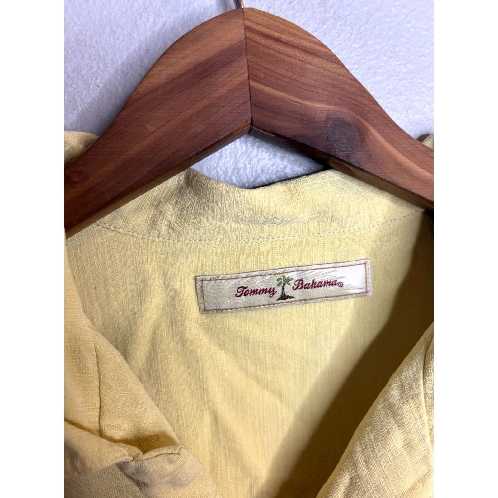 Tommy Bahama Tommy Bahama Silk Mens L Yellow Embroidered Off The Deep End Drink 4147 Shirt Button-Up Hawaiian Size US L / EU 52-54 / 3 - 6 Thumbnail