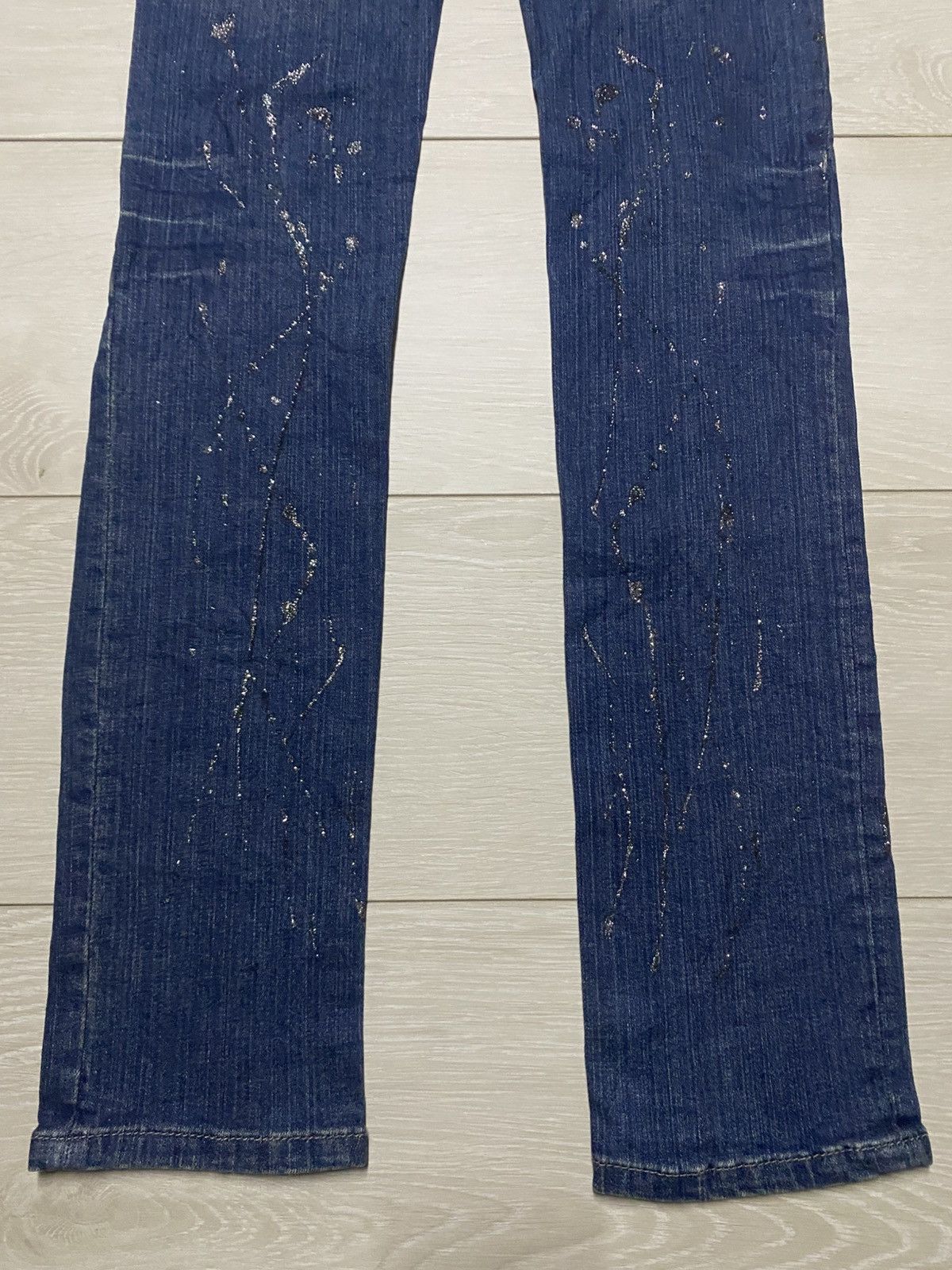 Japanese Brand Japanese Back & Forth Splatter Distressed Skinny Jeans Size US 28 / EU 44 - 6 Thumbnail