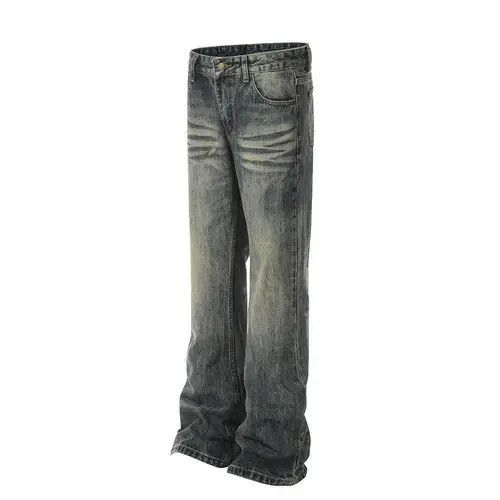 Jean Distressed washed loose pocket ripped flared jeans Size US 32 / EU 48 - 3 Thumbnail