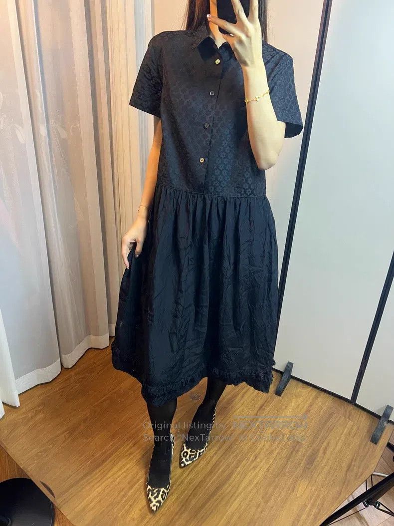 Comme des Garcons Comme Des Garcons Dark Patterned Flower Dress Size M / US 6-8 / IT 42-44 - 7 Thumbnail