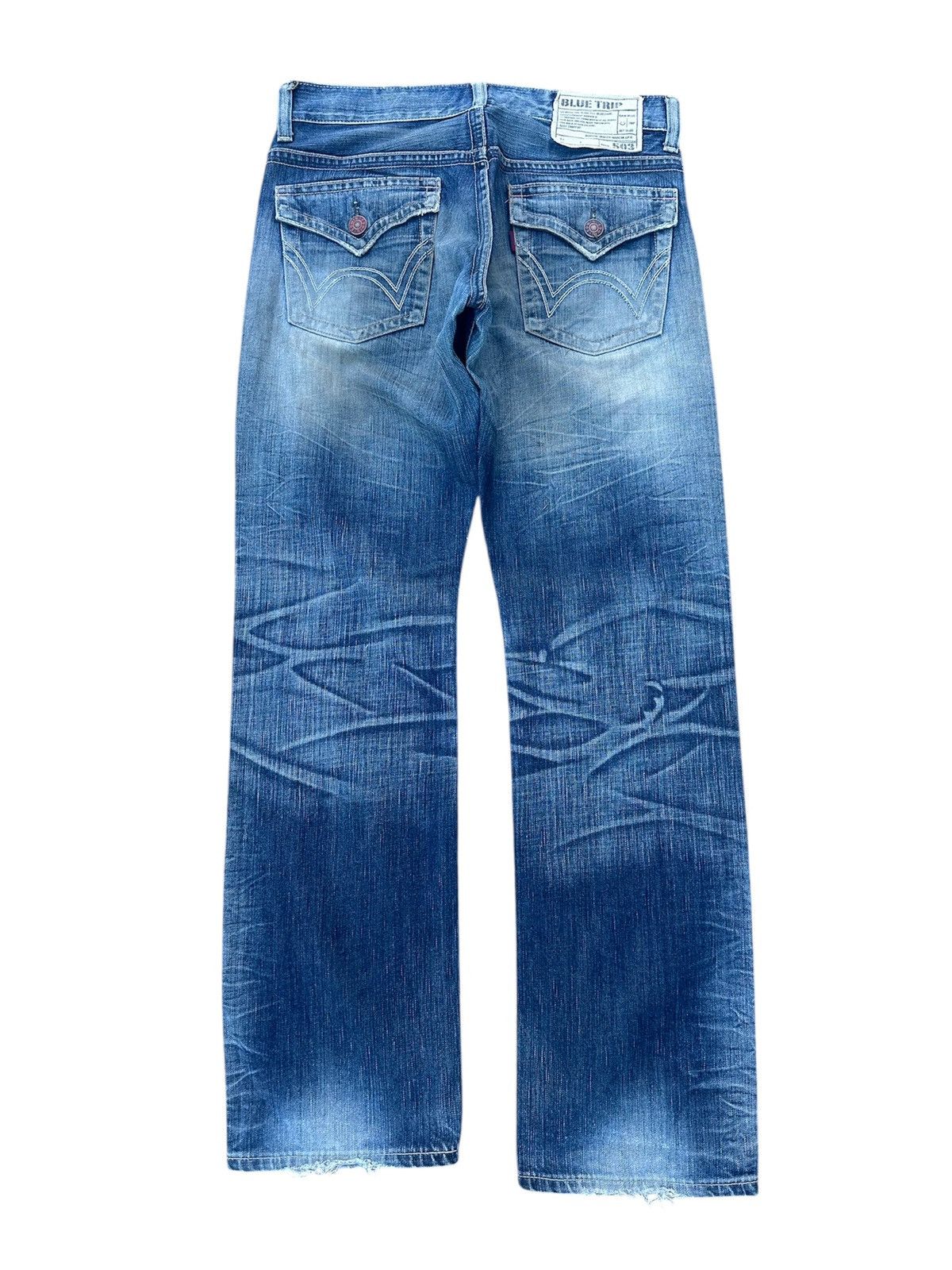 Edwin 💥Crazyyy Edwin Blue Trip FLARE 503 Japan Denim Size US 32 / EU 48 - 2 Thumbnail