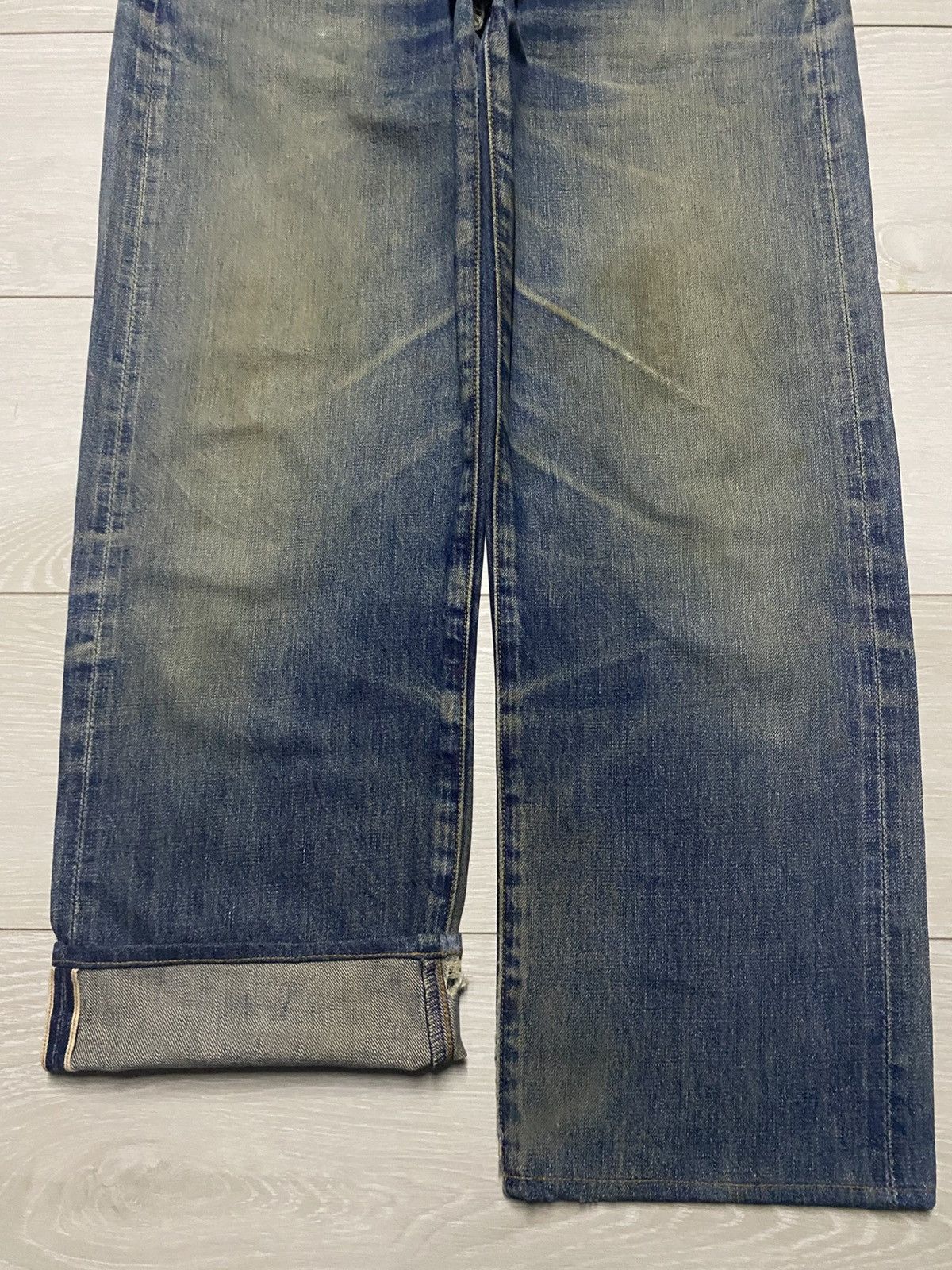 Levi's Levis 502 Big E Selvedge Talon Zip Distressed Baggy Jeans Size US 34 / EU 50 - 5 Thumbnail