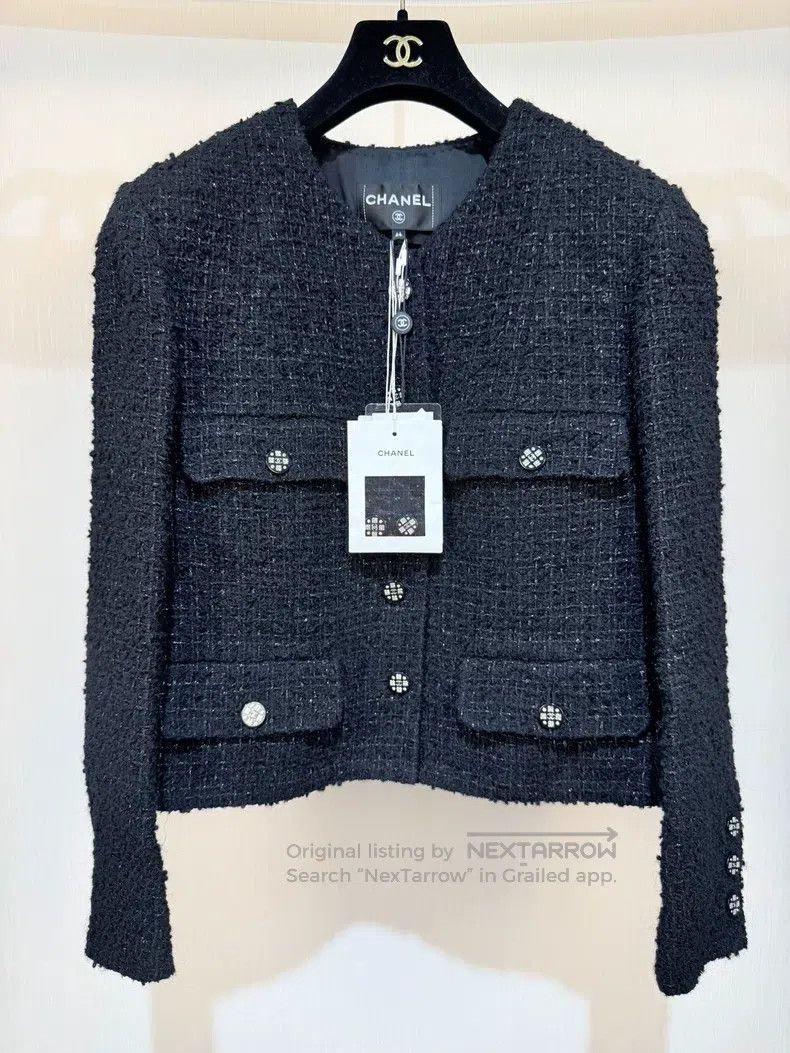 Chanel Chanel 21k rhinestone sequin tweed jacket Size M / US 6-8 / IT 42-44 - 2 Thumbnail