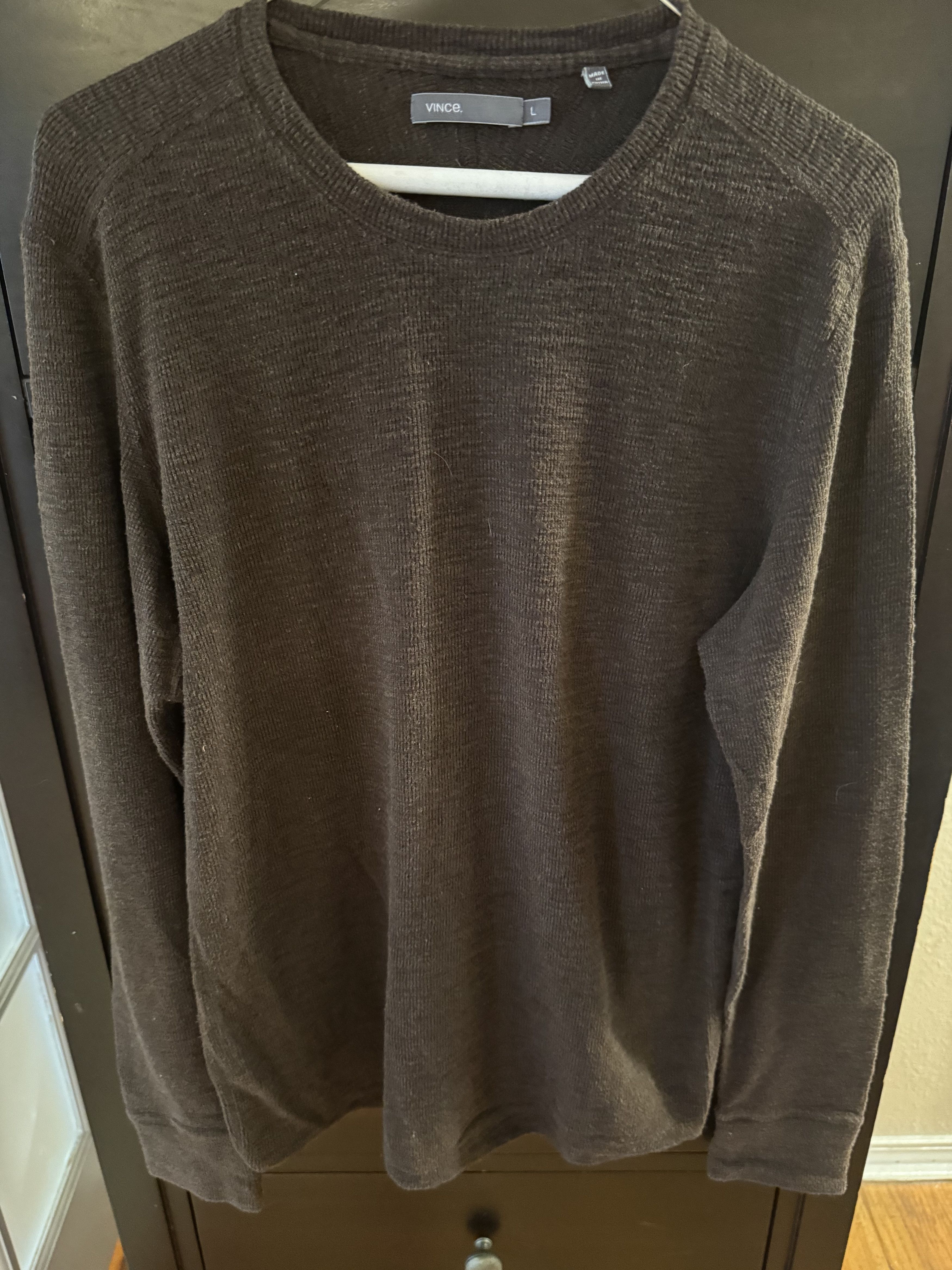Vince Vince Brown Cotton Sweater. Size US L / EU 52-54 / 3 - 3 Thumbnail