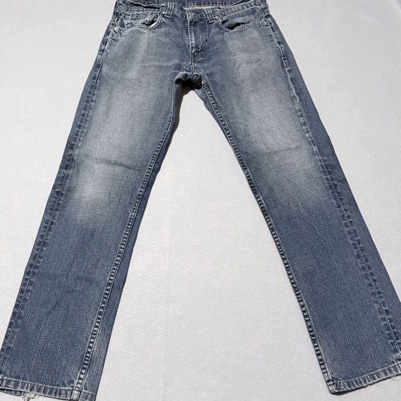 Levi's Levi's Jeans Men Blue Denim Distressed Ankle Mid-Rise Classic Straight 32X28 Size US 32 / EU 48 - 2 Thumbnail