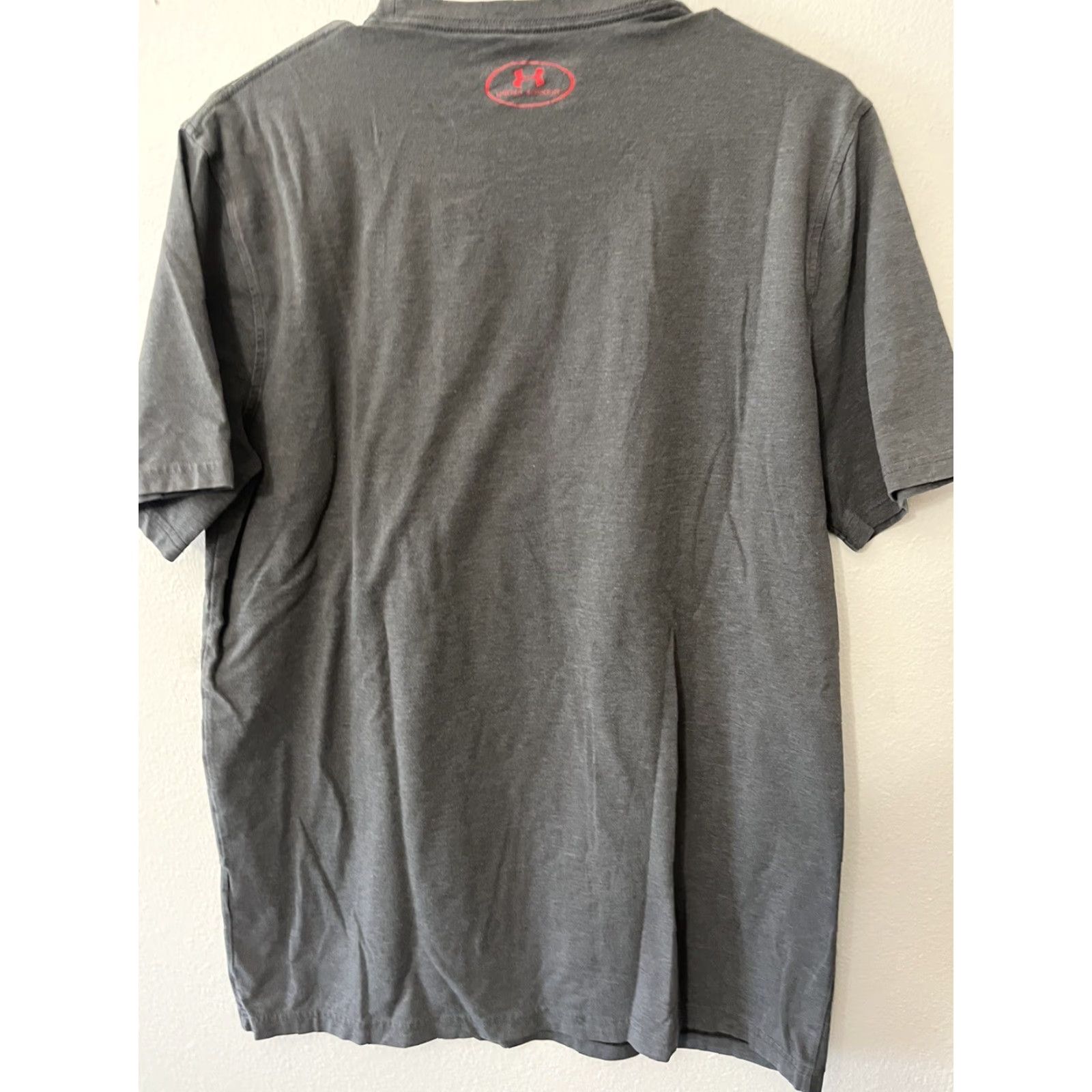 Under Armour VINTAGE Under Armour T-Shirt Short Sleeve Mens Gray Small Heat Gear Logo 90s Mens Size US 31 - 4 Thumbnail
