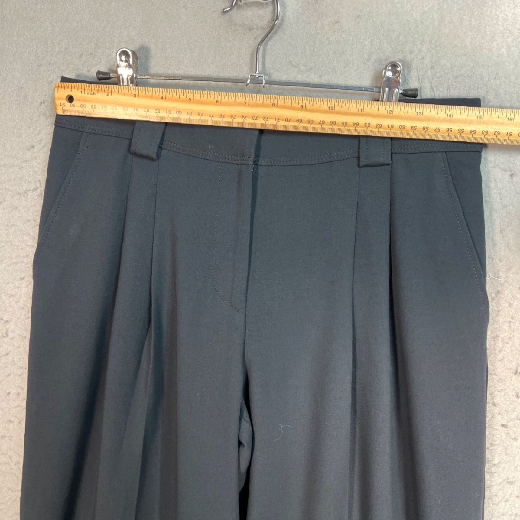 Vintage Maeve Black Pleated Wide-Leg Trousers Womens Size 6 Pants Size 28" / US 6 / IT 42 - 6 Thumbnail