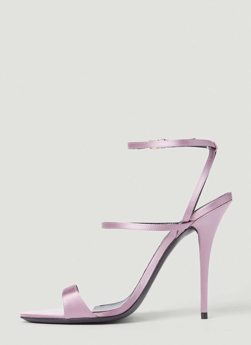 Saint Laurent Paris o1s1wg111024 Dive Sandals in Silk Satin in Ancient Pink Size US 10 / IT 40 - 3 Thumbnail