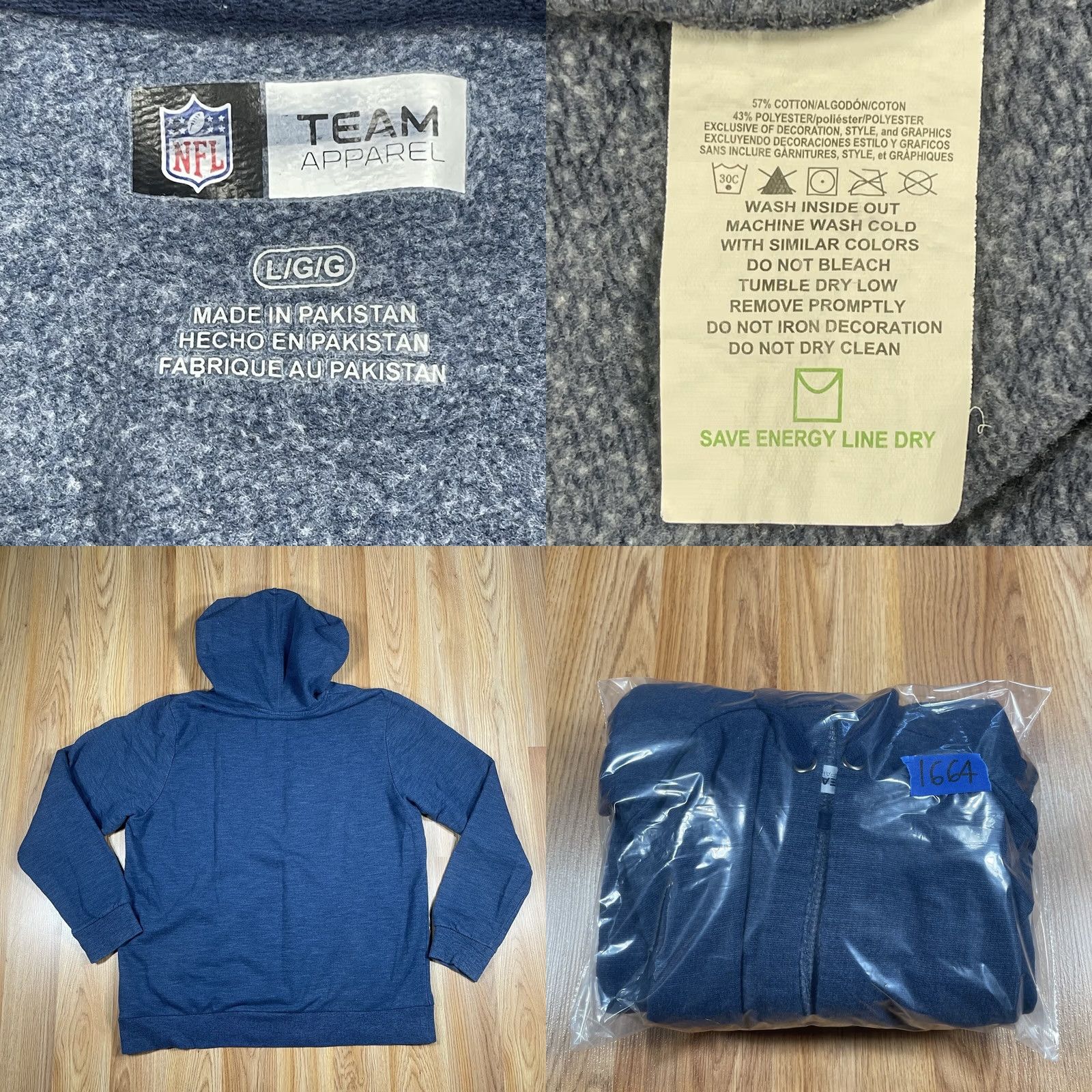 NFL NFL NFL Team Sweatshirt Hoodie Mens L New England Patriots Long Sleeve Shirt Blue Size US L / EU 52-54 / 3 - 8 Thumbnail