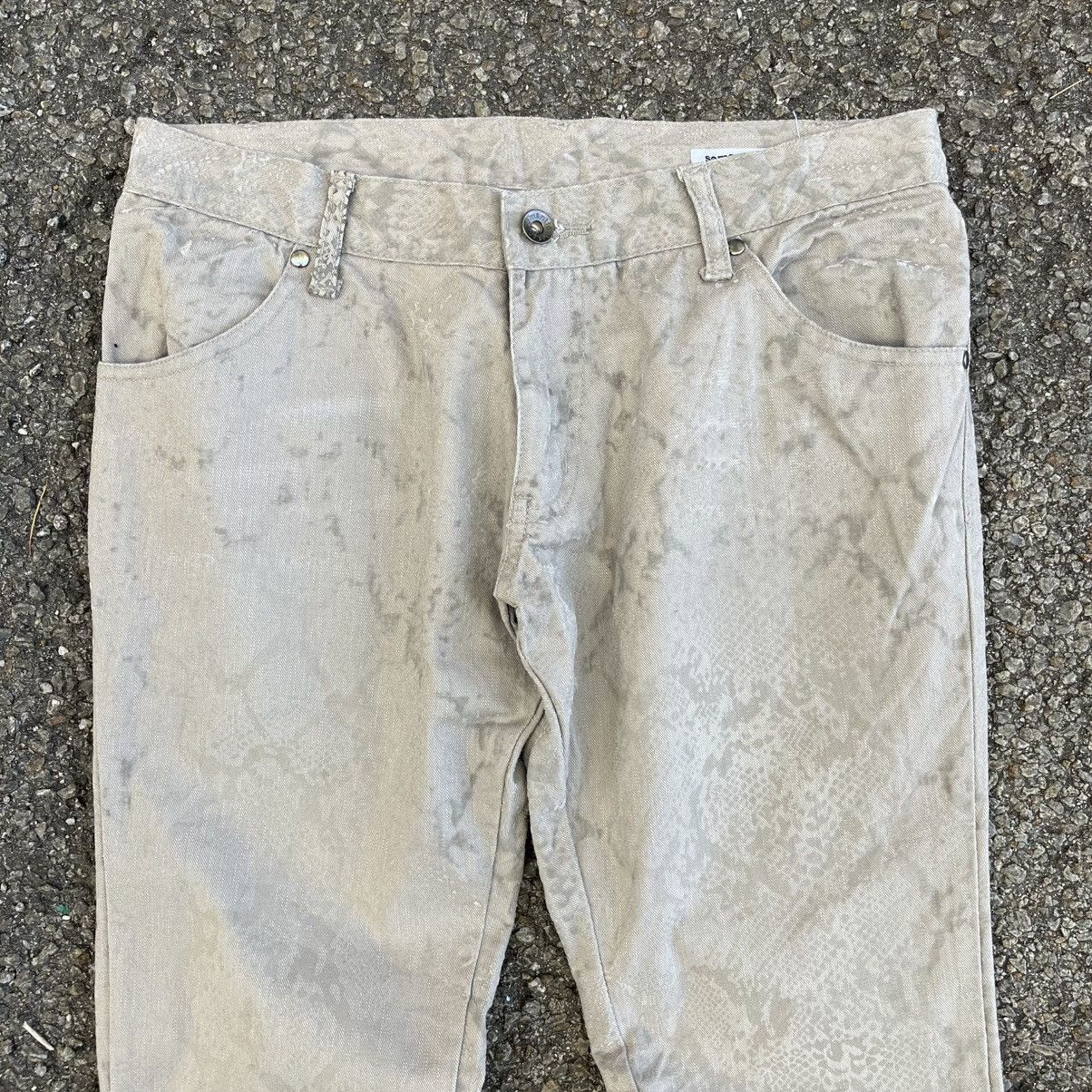 Hysteric Glamour Semantic Design Jeans Snake Skin Velvet Pattern Flared Pants Size US 30 / EU 46 - 3 Thumbnail