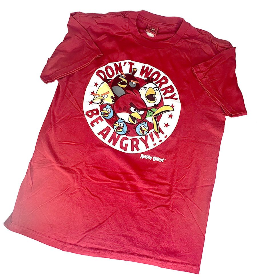 Other Red Angry Birds "Don't Worry" T-Shirt Size US M / EU 48-50 / 2 - 2 Thumbnail
