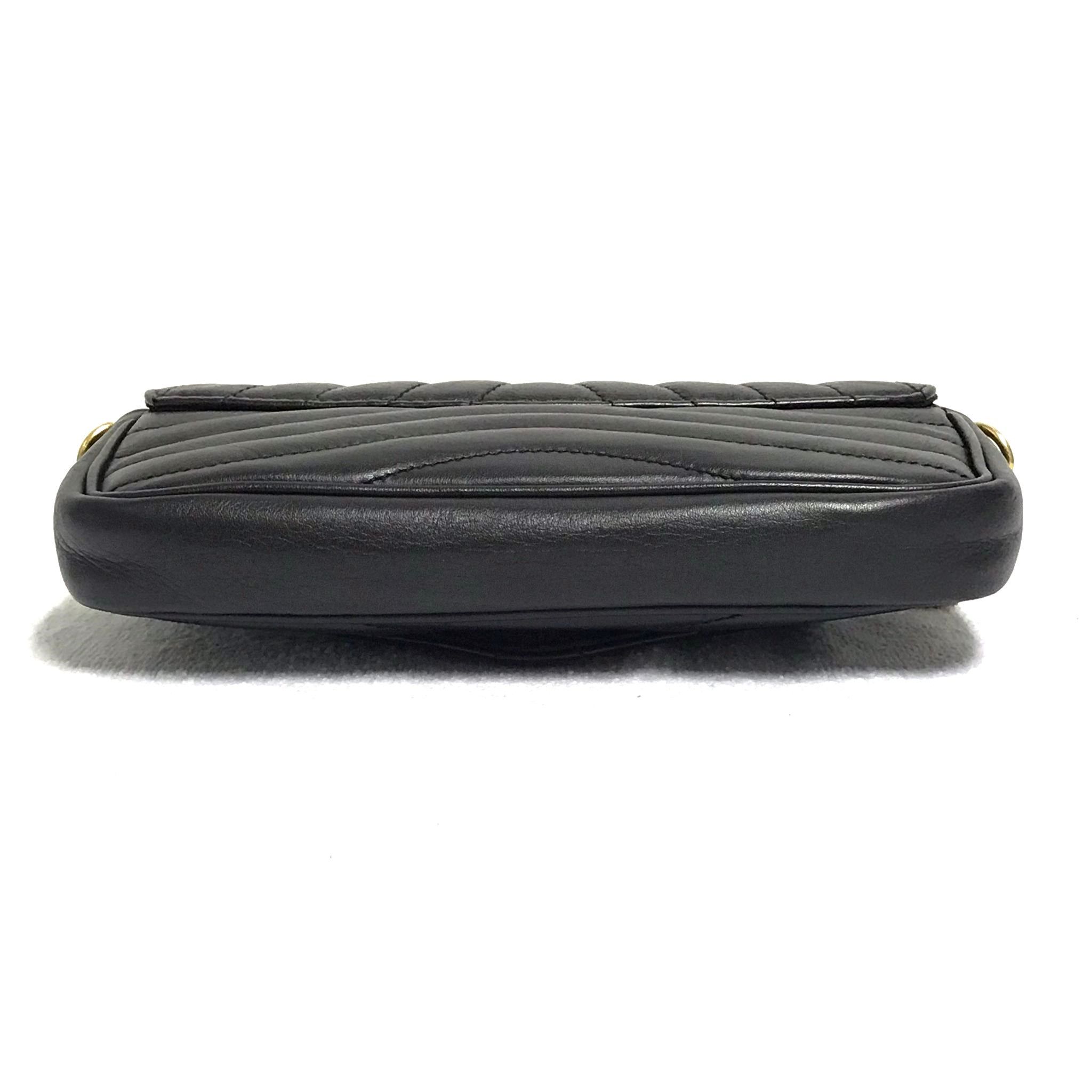 Louis Vuitton LV New Wave Black Quilted Calf Leather Chain Crossbody Bag Size ONE SIZE - 8 Thumbnail