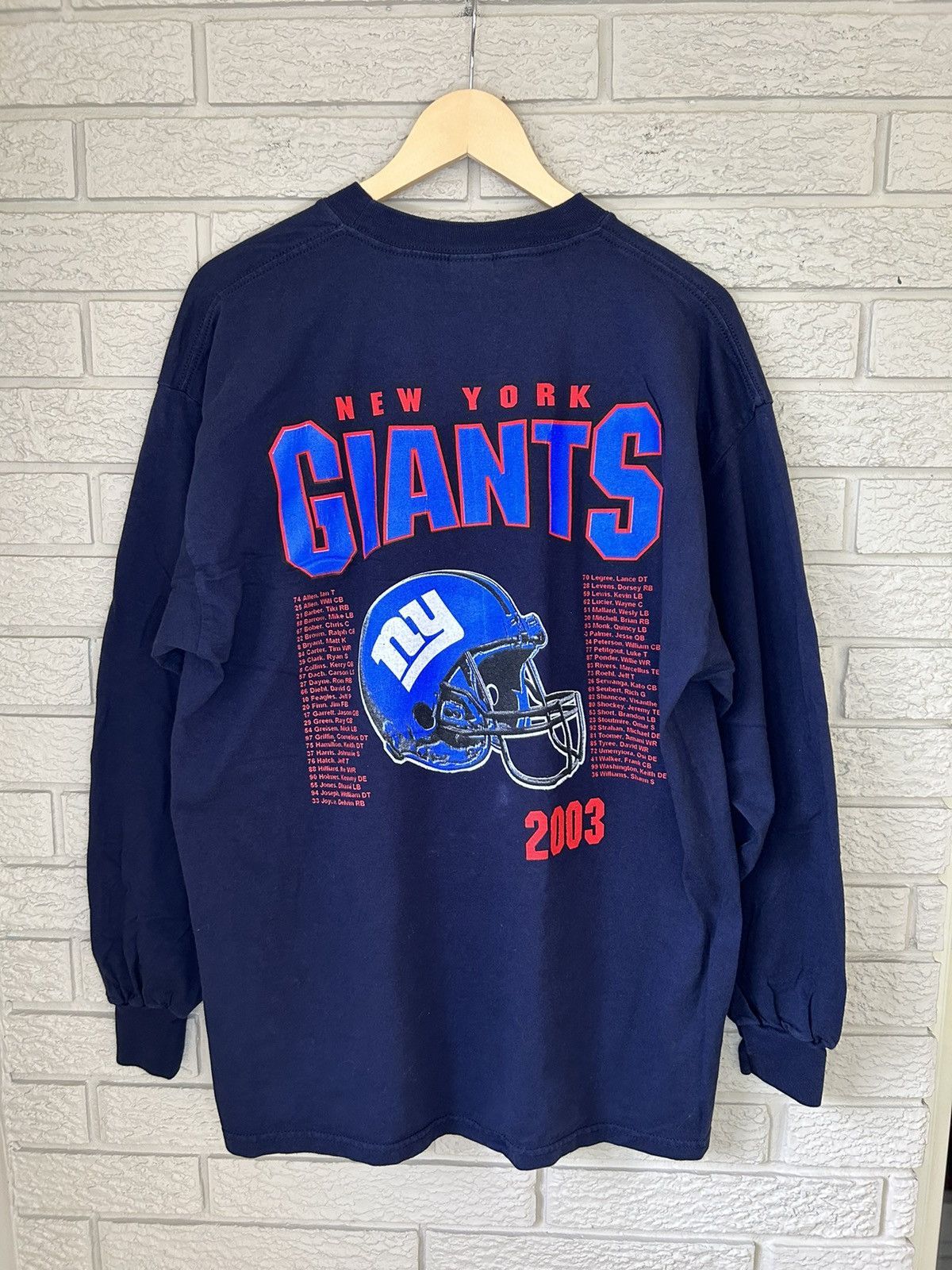 NFL Vintage NFL New York Giants Graphic Long Sleeve Shirt Rare Size US XL / EU 56 / 4 - 4 Thumbnail