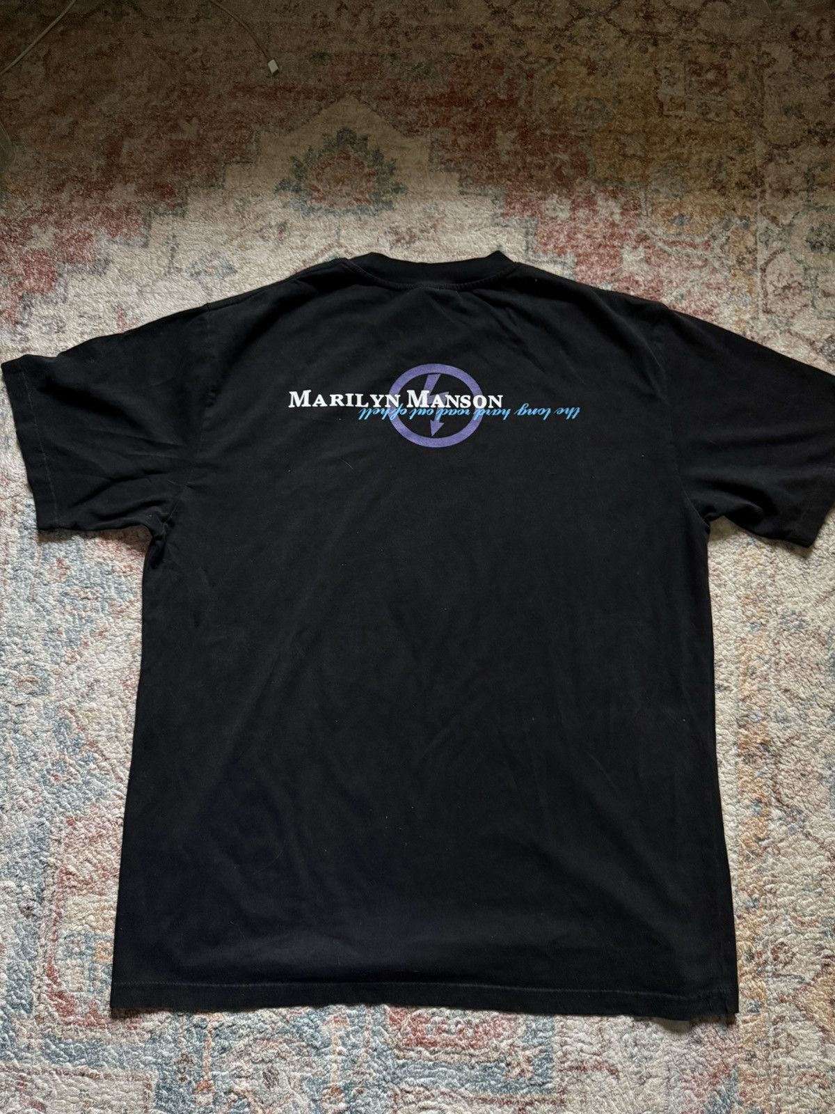Marilyn Manson Vintage Marilyn Manson "The Long Hard Road Out of Hell" Size US XL / EU 56 / 4 - 4 Thumbnail