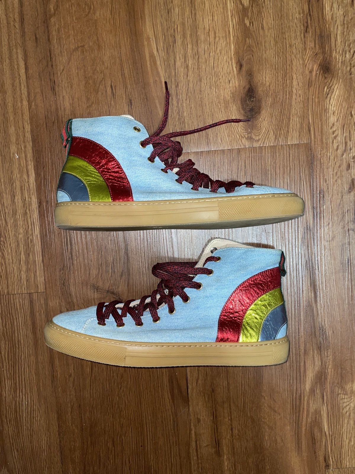 Gucci Gucci denim high ‘Rainbow’ Size US 9 / EU 42 - 2 Thumbnail