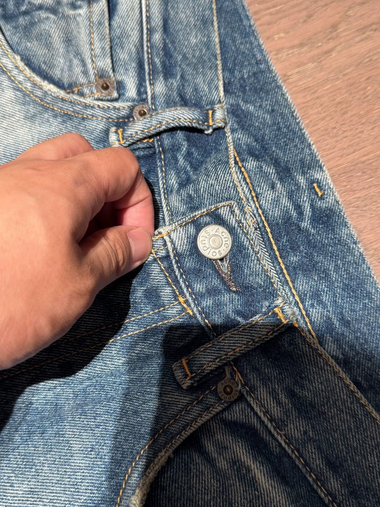 Acne Studios Acne Studios FW23 Cleanfit Straight Washed Indigo 29/32 Size US 29 - 2 Thumbnail