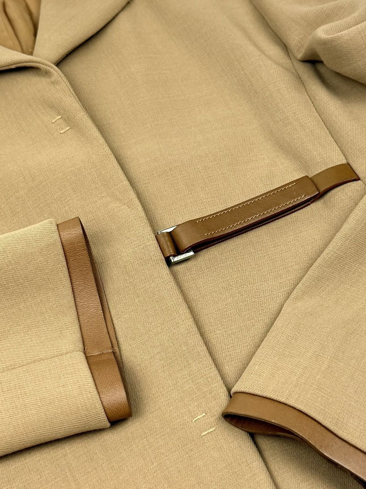 Prada Prada - FW/99 - Leather Trimmed - Wool - Jacket & Skirt Set Size S / US 4 / IT 40 - 8 Thumbnail