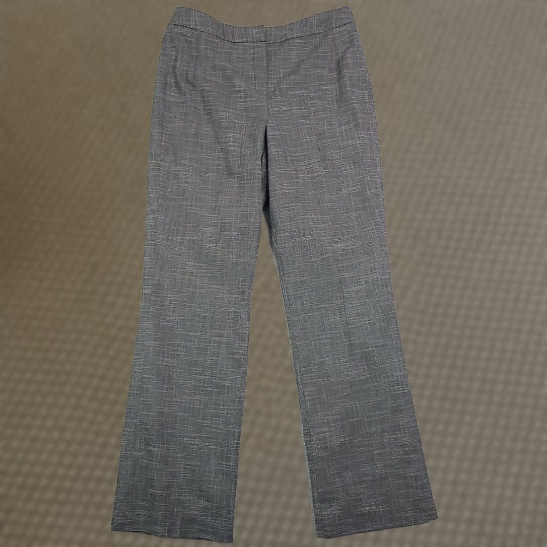 Vintage VINTAGE Larry Levine For Dress Barn Pants Women's 10 Gray Straight Leg Hook & Eye Dress Pants Womens 10 Gray Straight Leg Mens? Size 32" / US 10 / IT 46 - 1 Thumbnail