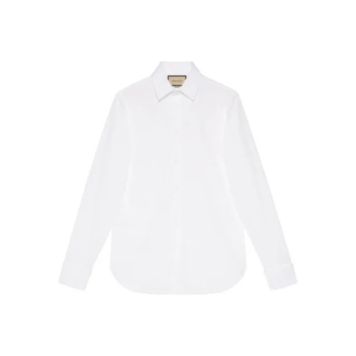 Gucci Gucci Men’s White Long Sleeve Shirt Size US M / EU 48-50 / 2 - 1 Thumbnail