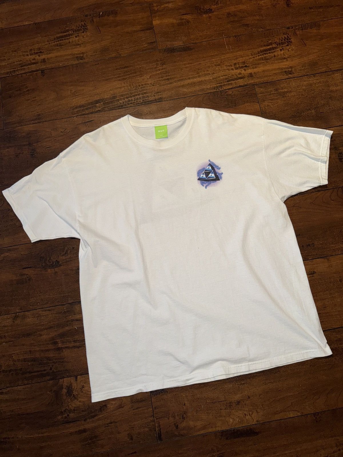 Huf Huf (20th anniversary) lightning huf triangle tee ~ white Size US XXL / EU 58 / 5 - 1 Thumbnail