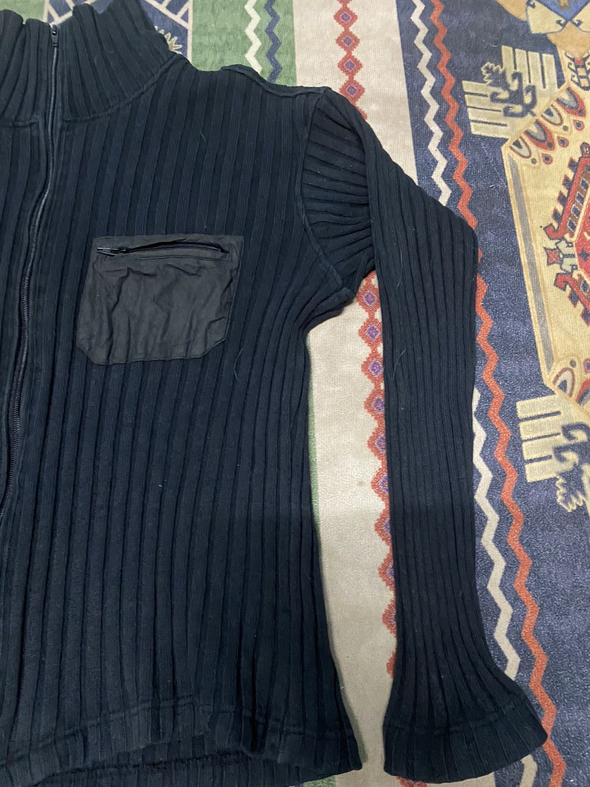 Japanese Brand JUN MEN KNITWEAR RIBBED DOUBLE POCKET ZIPPER STRETCHABLE Size US L / EU 52-54 / 3 - 3 Thumbnail