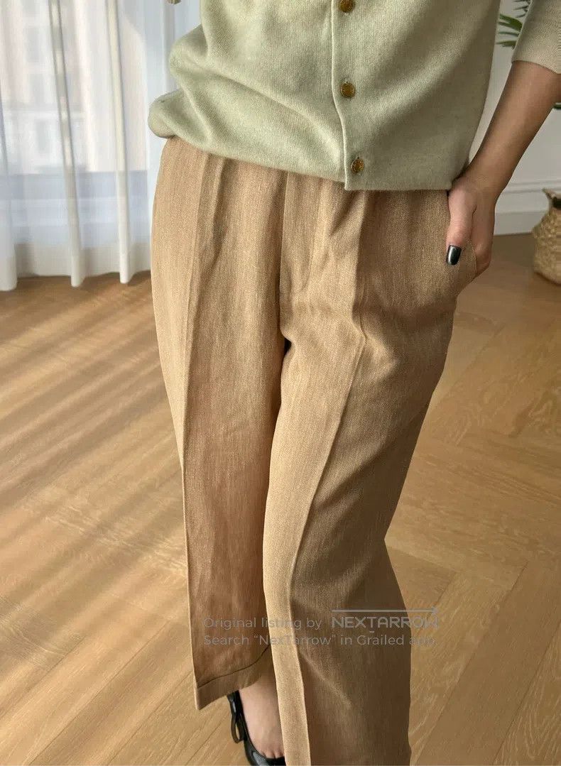 Chanel Chanel 98 linen pure colour draped suit pencil pants Size 25" / US 0 / IT 36 - 4 Thumbnail