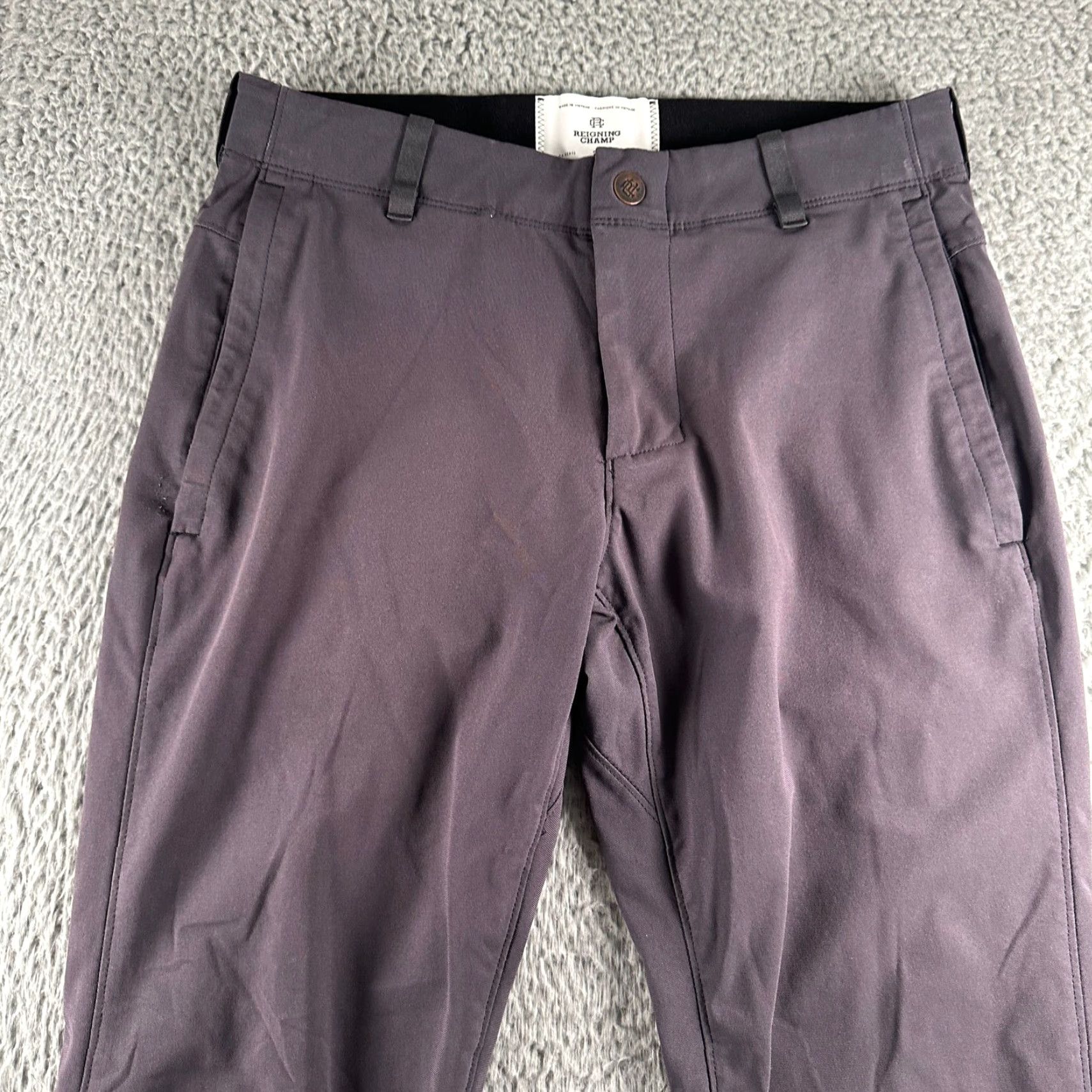 Reigning Champ Reigning Champ Pants Mens 28 Slim Stretch Tapered Chino Purple Casual Full Front Flat Front Branded Button Size US 28 / EU 44 - 2 Thumbnail