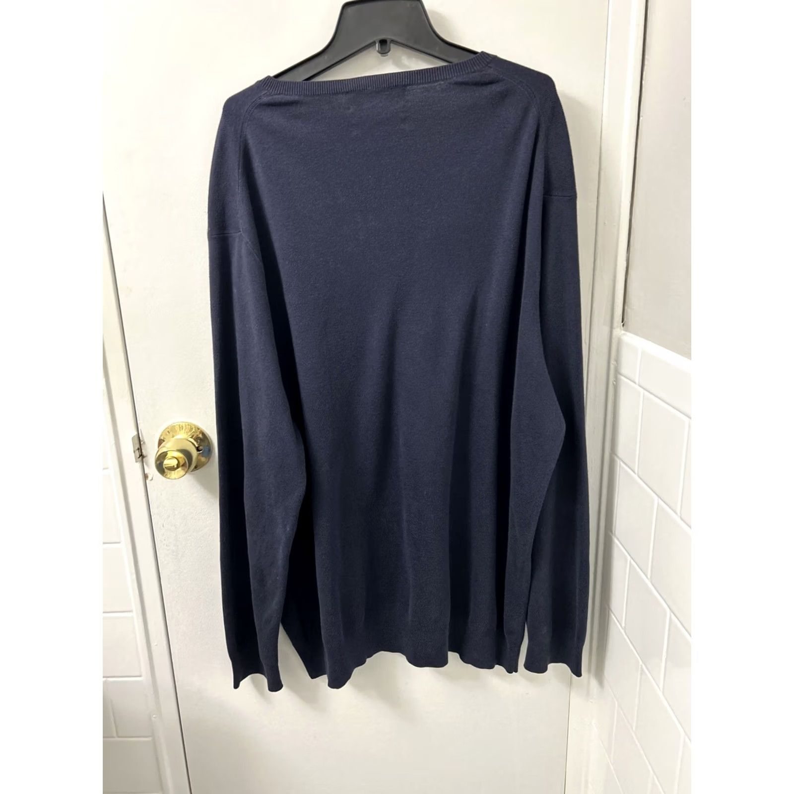 Polo Ralph Lauren Polo Ralph Lauren Sweater Mens 2XL Blue Navy V-Neck Pullover Pima Cotton Pony Size US XXL / EU 58 / 5 - 7 Thumbnail