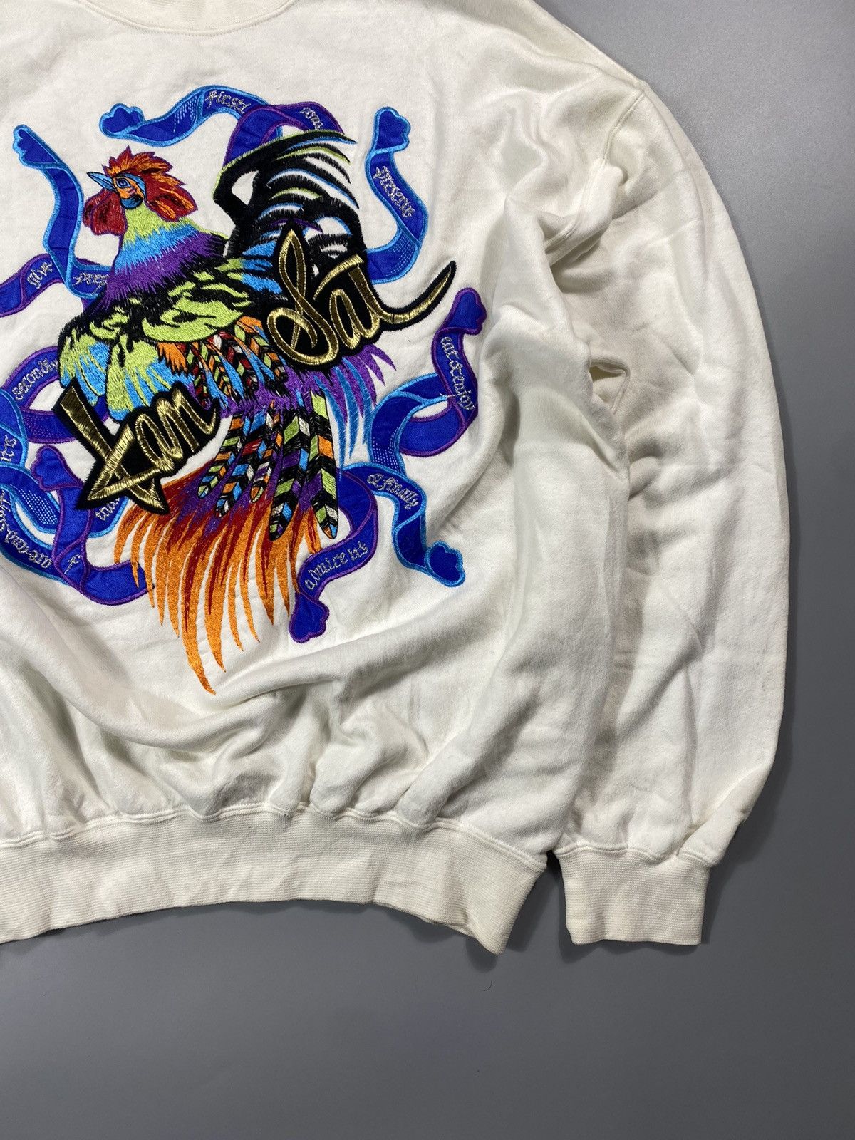 Kansai Yamamoto Rare! 1980s - Kansai Yamamoto- Embroidered Rooster Sweater Size US L / EU 52-54 / 3 - 5 Thumbnail