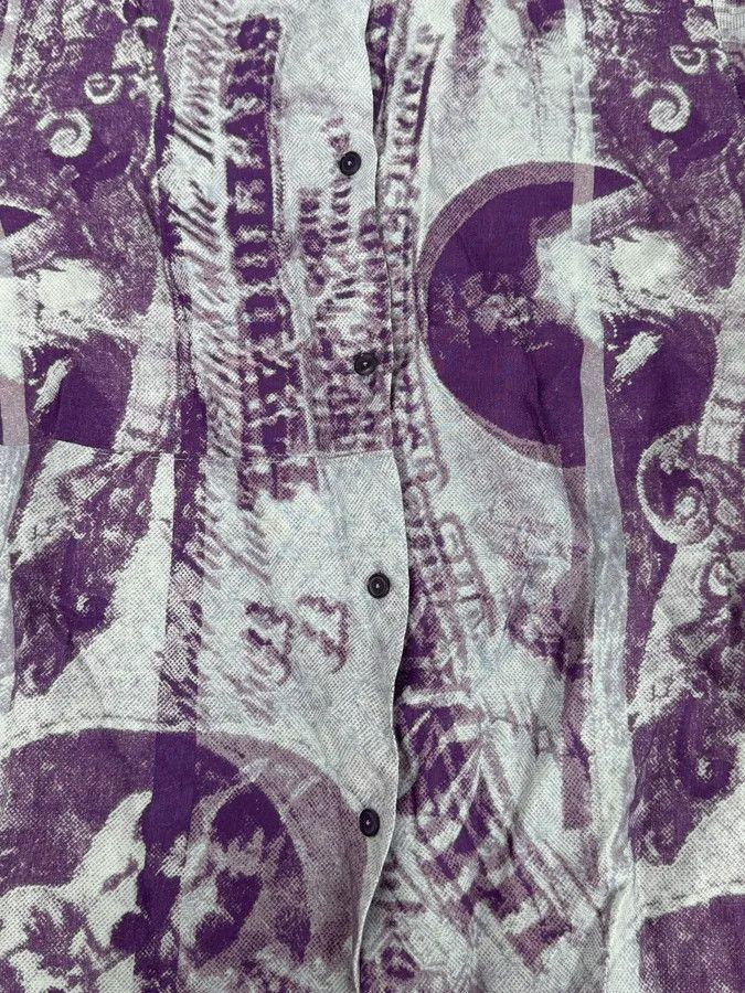 Acne Studios SS2013 Acne Studios Purple Dollar Short Sleeve Shirt Size US S / EU 44-46 / 1 - 9 Thumbnail