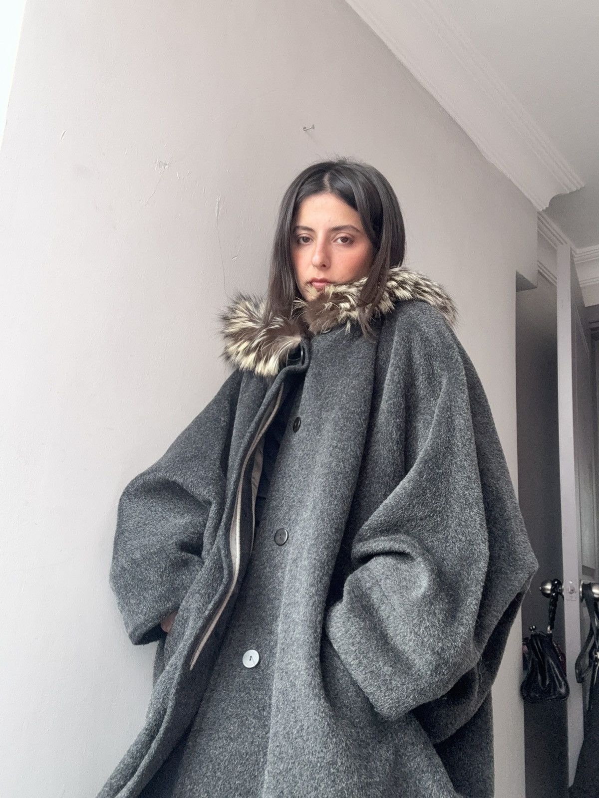 Vintage Vintage italian wool cape coat Size XL / US 12-14 / IT 48-50 - 3 Thumbnail