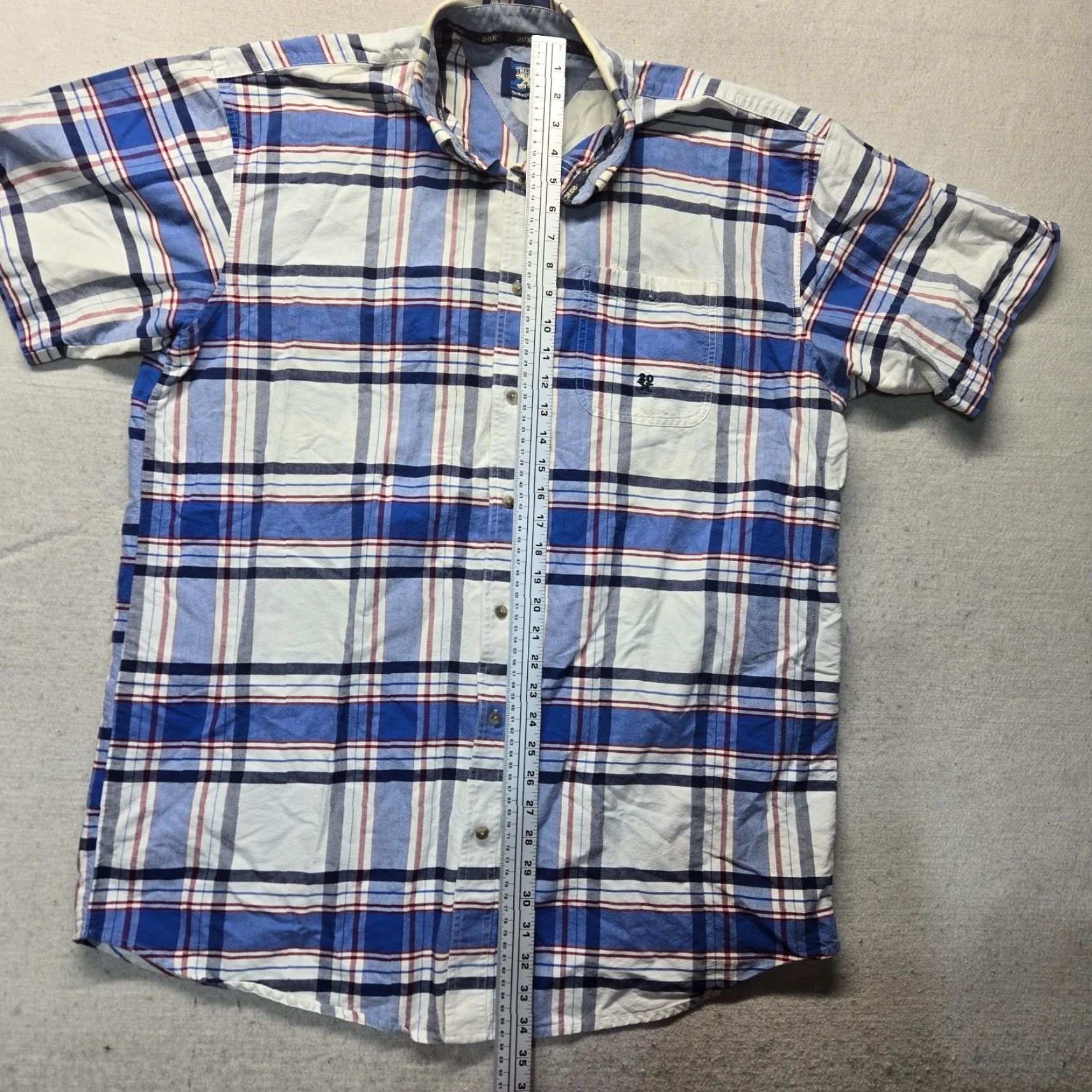 Wrangler Wrangler Shirt Western Plaid Multicolor Short Sleeve Button-Up Adult Mens 2XL XXL Size US XXL / EU 58 / 5 - 6 Thumbnail