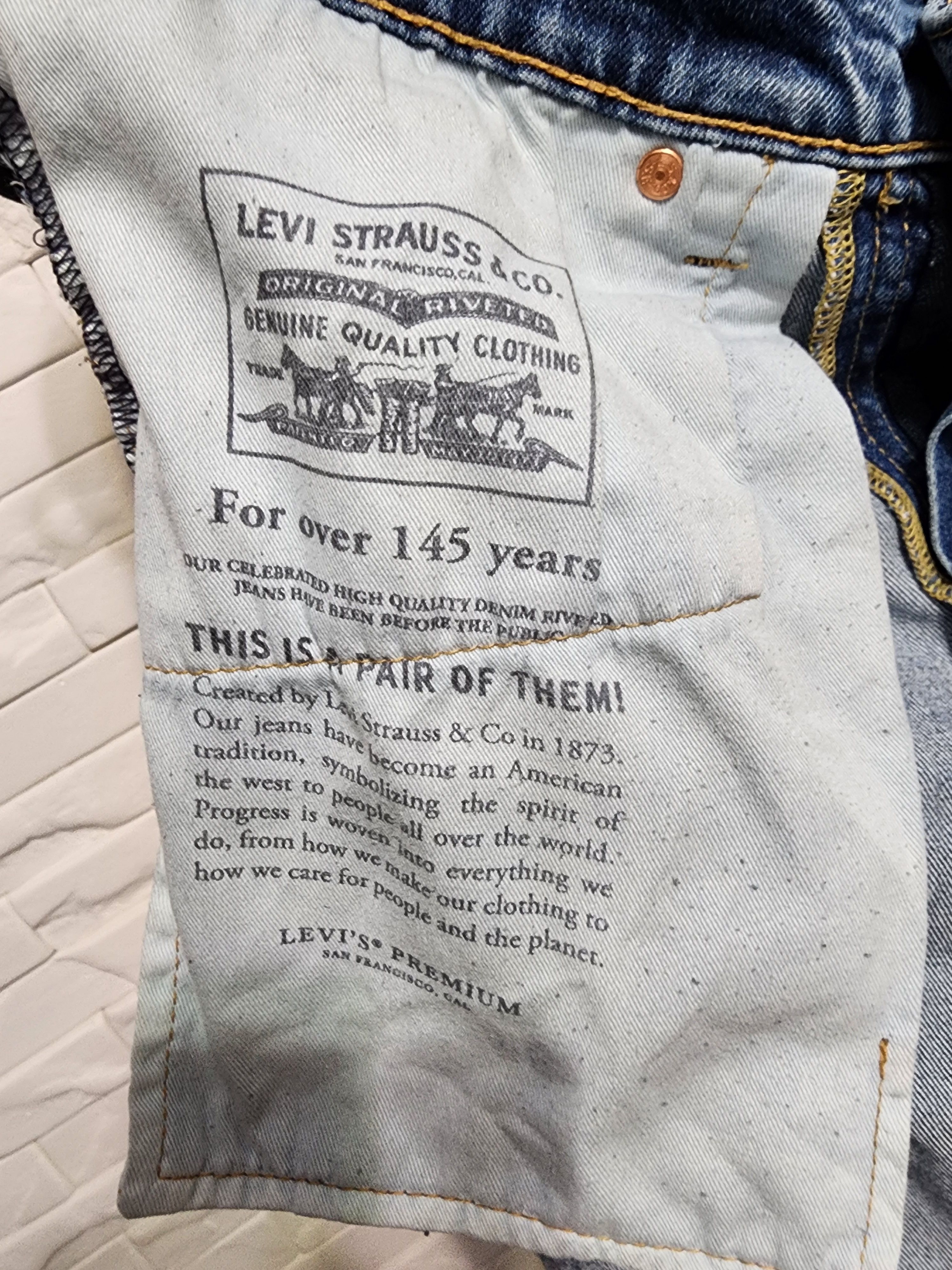 Blue men's jeans.