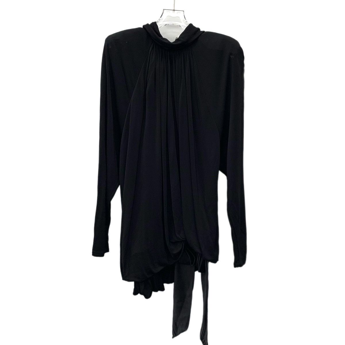 Saint Laurent Paris Saint Laurent black pleated design long sleeve flutter dress Size S / US 4 / IT 40 - 1 Thumbnail