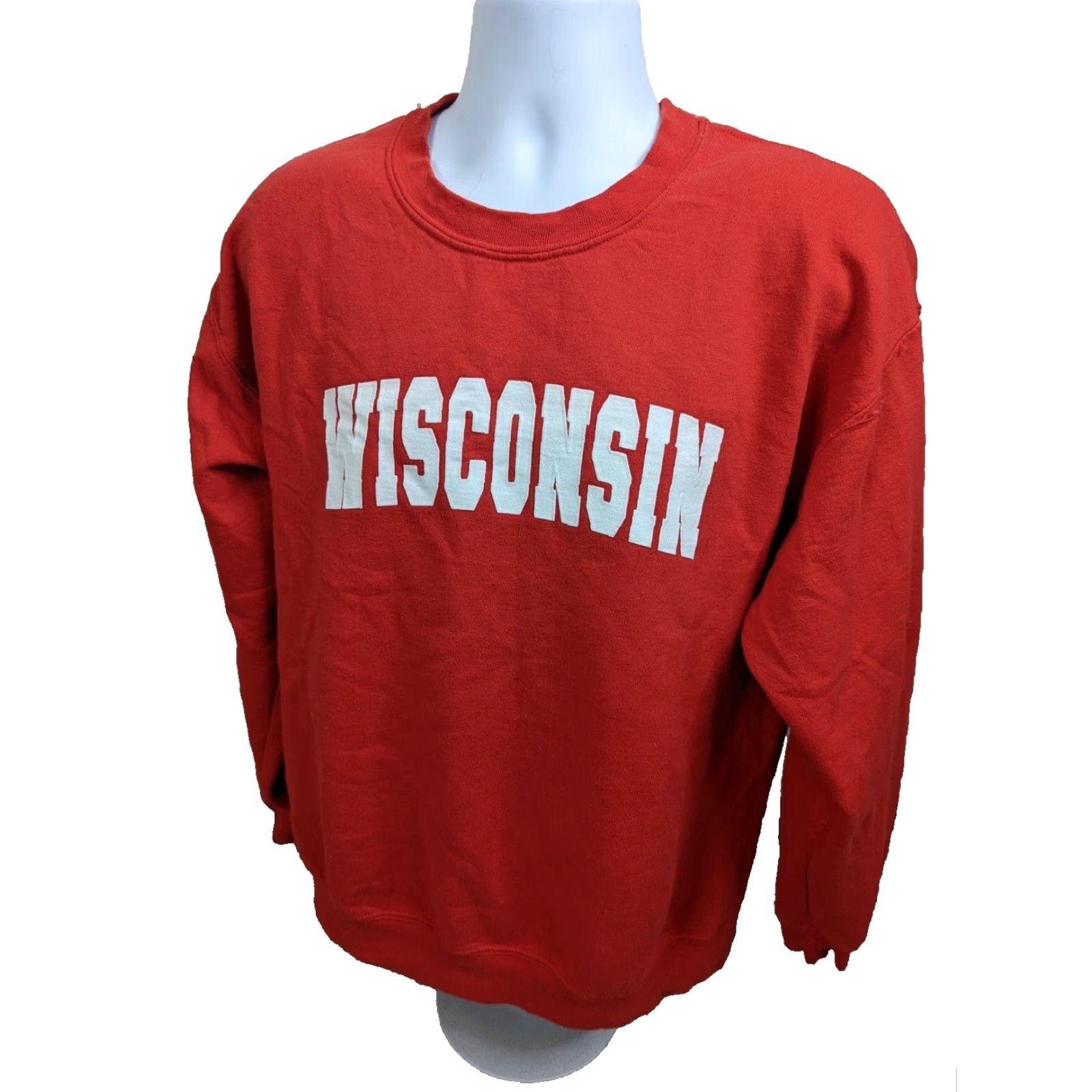 Gildan VINTAGE Wisconsin Badgers Crewneck Sweatshirt Mens L Red Size US L / EU 52-54 / 3 - 2 Thumbnail