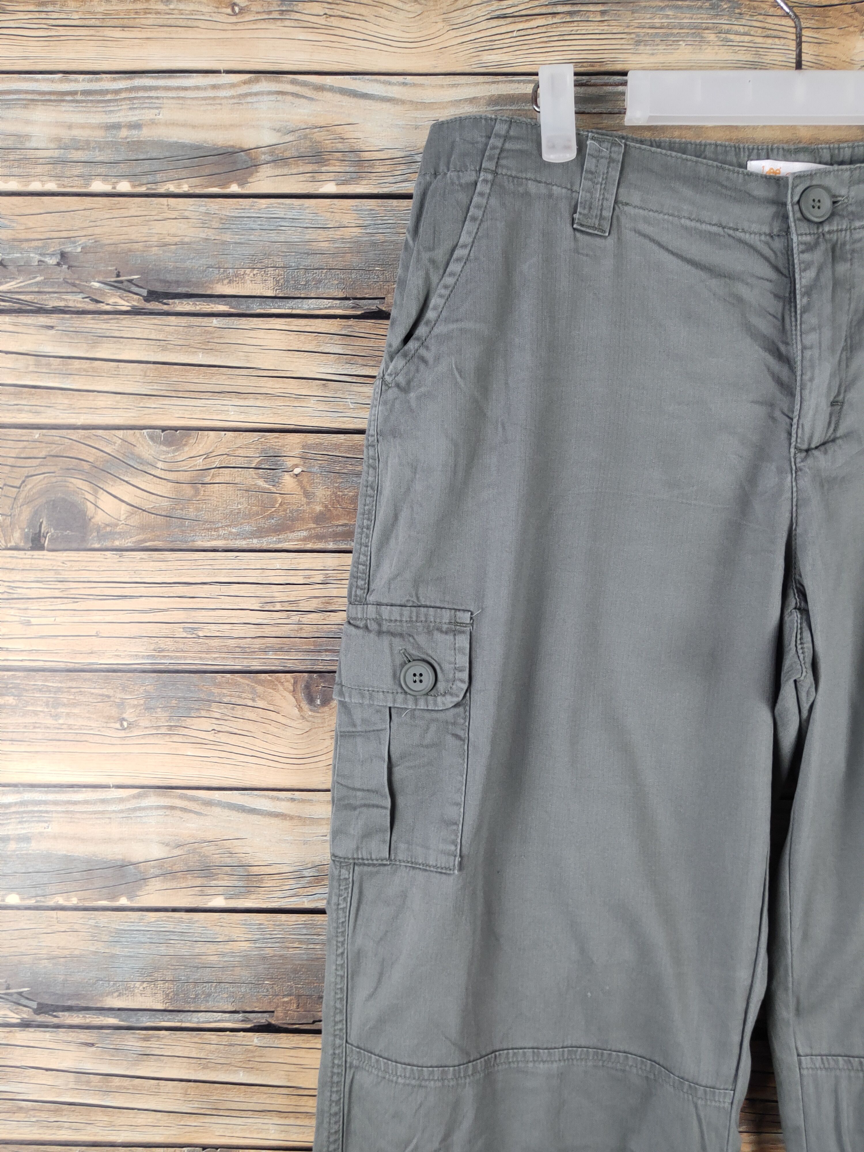 Japanese Brand DL Lee Green Multipocket Tactical Cargo Pants #947 Size US 33 - 3 Thumbnail