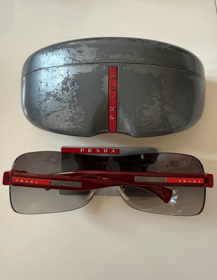 Prada PRADA Sunglasses SPS 02M 2004 Star Mask Fire Chrome Silver Size ONE SIZE - 1 Thumbnail