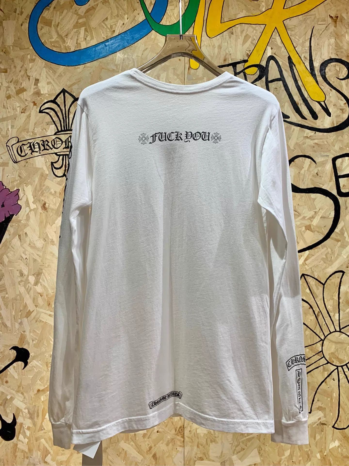 Chrome Hearts Chrome Hearts LS Tee Tbar & Back Dirty Words Size US M / EU 48-50 / 2 - 6 Thumbnail