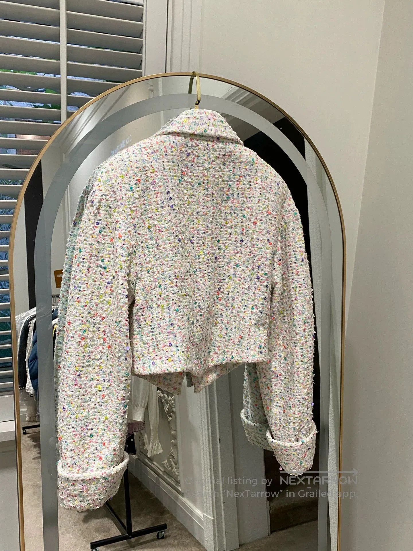 Chanel Chanel 2023 White Tweed Jacket FR38. Size US S / EU 44-46 / 1 - 2 Thumbnail