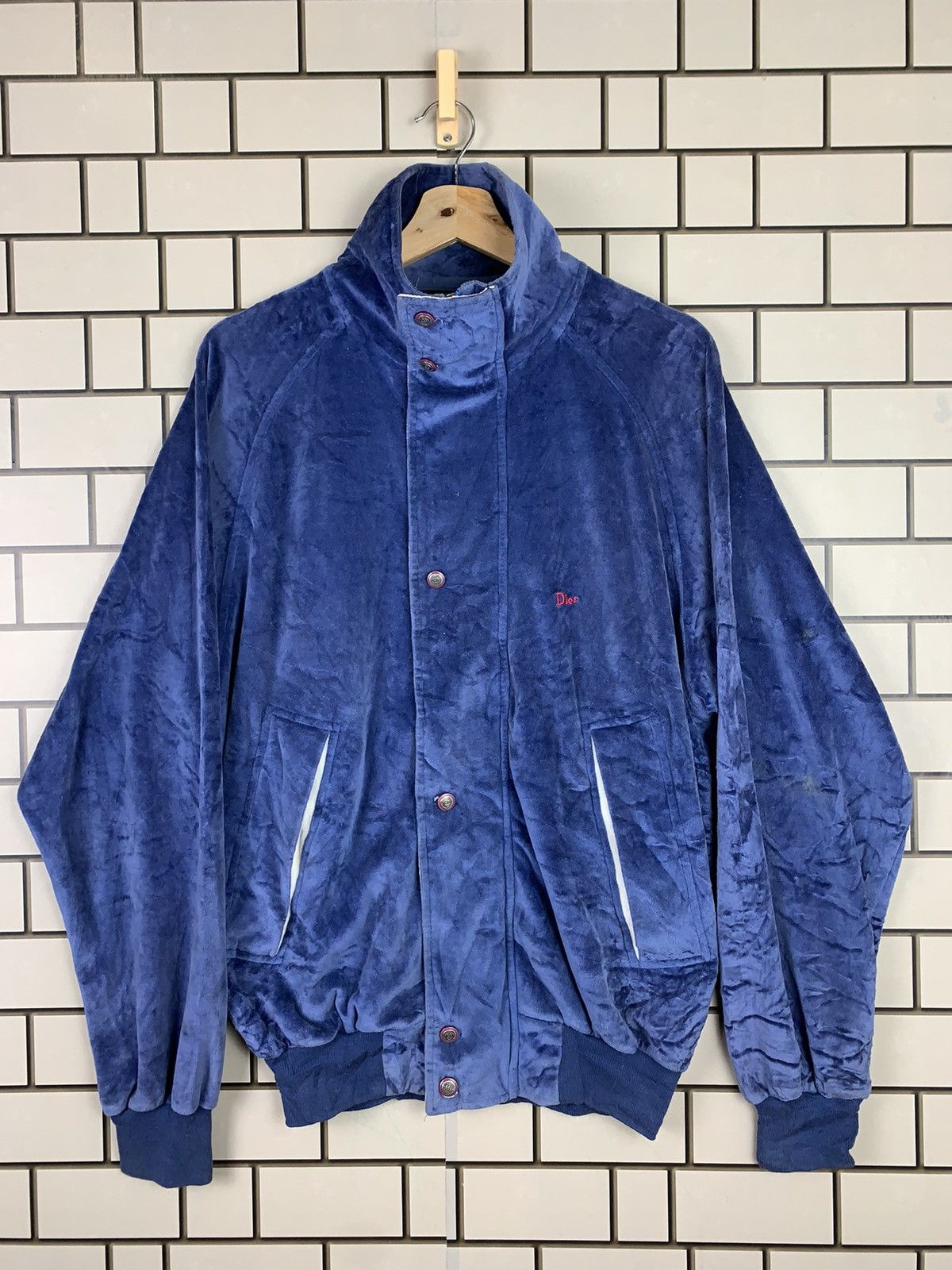 Christian Dior Monsieur Vintage Christian Dior Blue Velvet Jacket Size US L / EU 52-54 / 3 - 1 Thumbnail