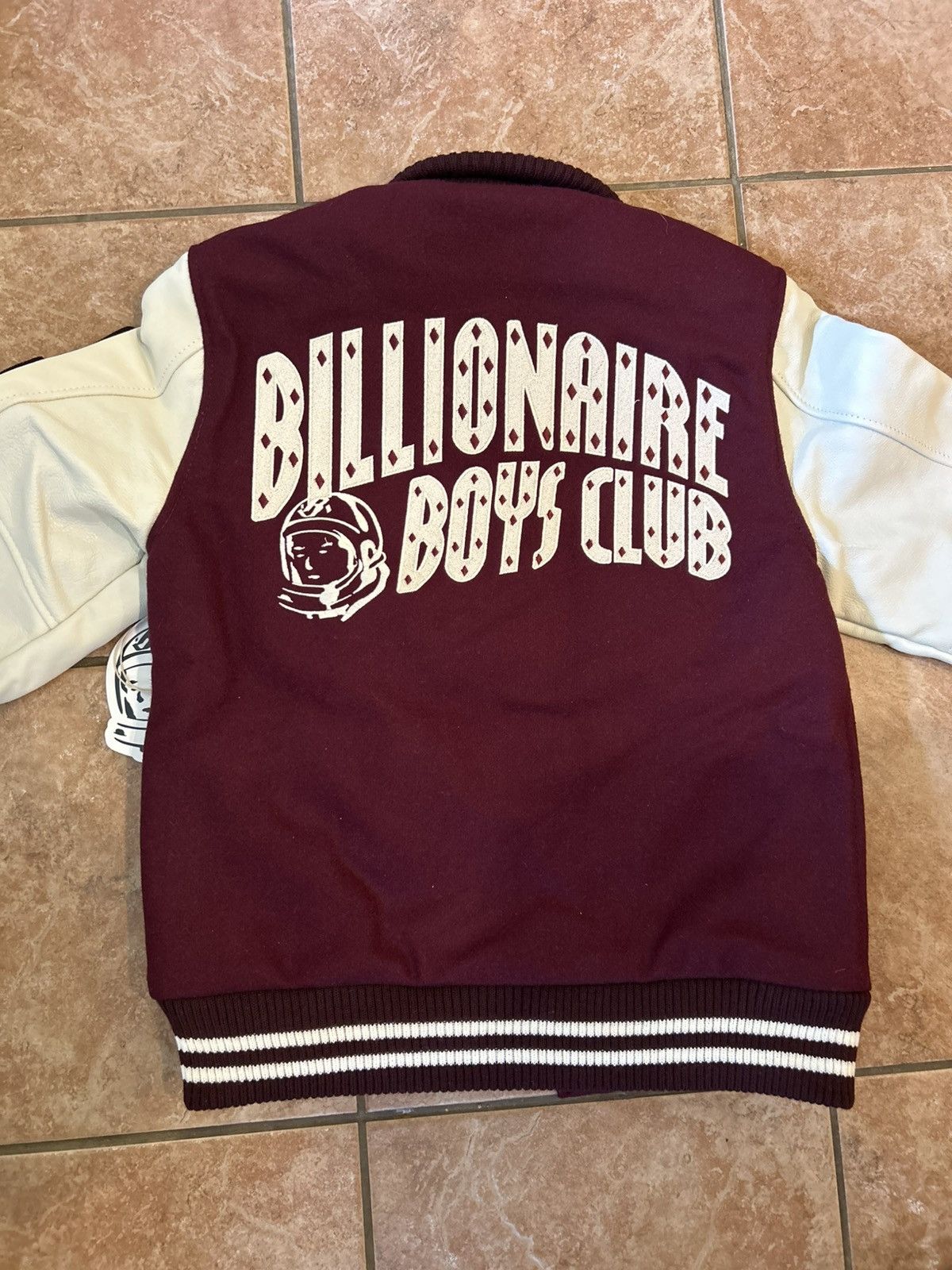 Billionaire Boys Club Astro Varsity Jacket - Burgundy/cream Size US S / EU 44-46 / 1 - 2 Thumbnail