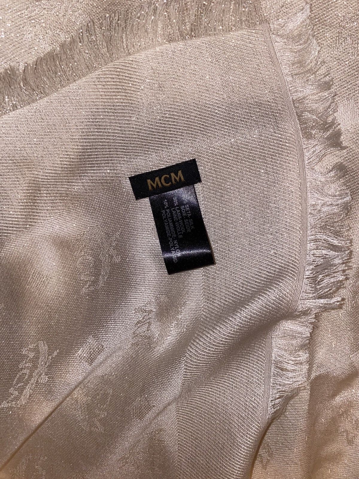 MCM Glitter Champagne MCM Scarf Size ONE SIZE - 6 Thumbnail