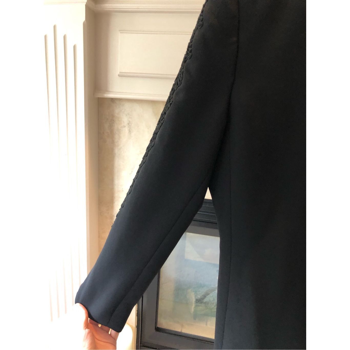Other Kasper A.S.L. Women’s Black Lace Trim Button Up Elegant Suit Size L / US 10 / IT 46 - 3 Thumbnail