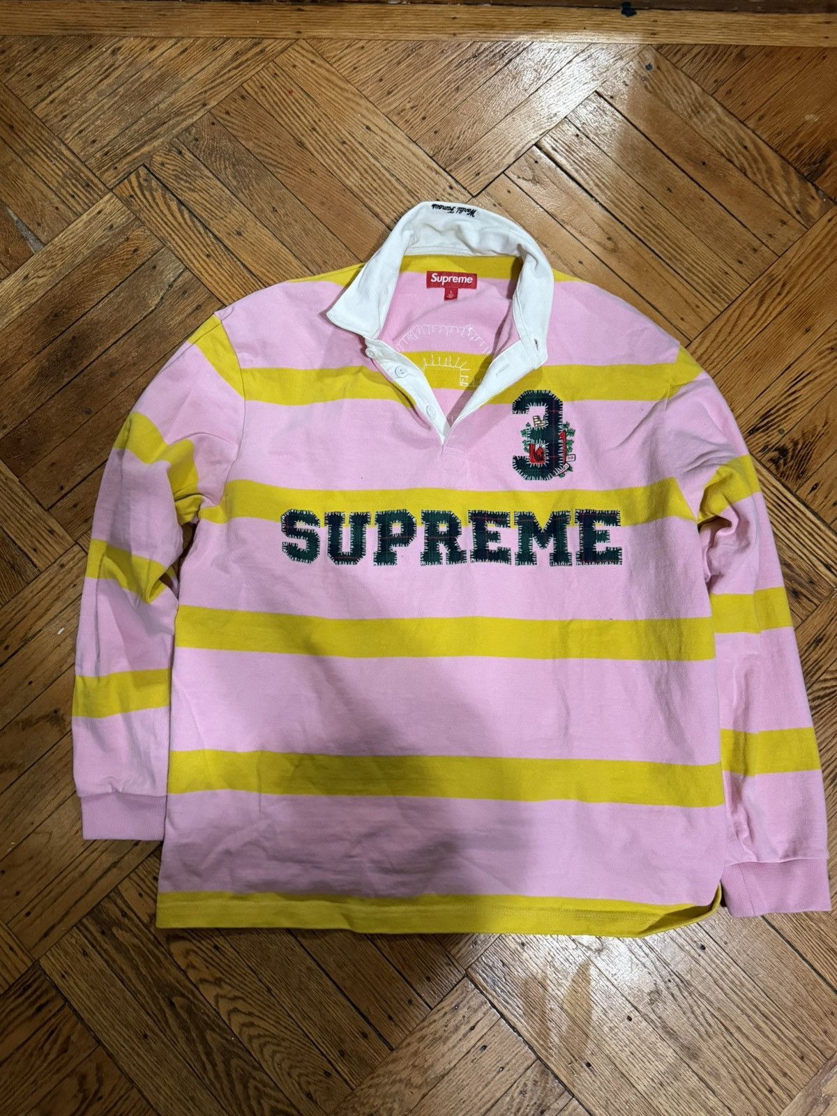 Supreme Supreme Stripe Rugby Black | Grailed