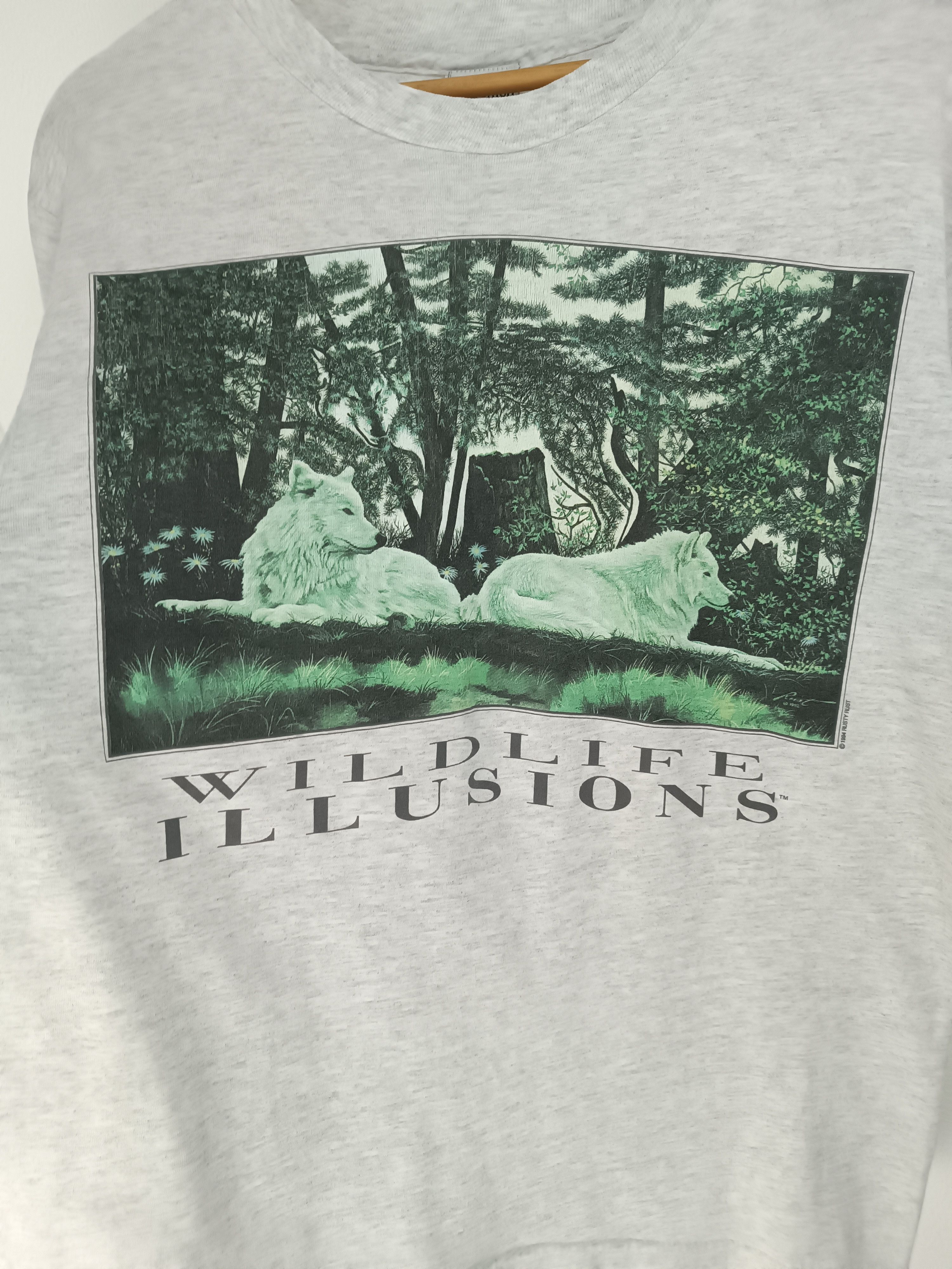 Other VINTAGE '94 RUSTY RUST WILDLIFE ILLUSIONS WOLF ART NATURE Ts Size US M / EU 48-50 / 2 - 12 Thumbnail