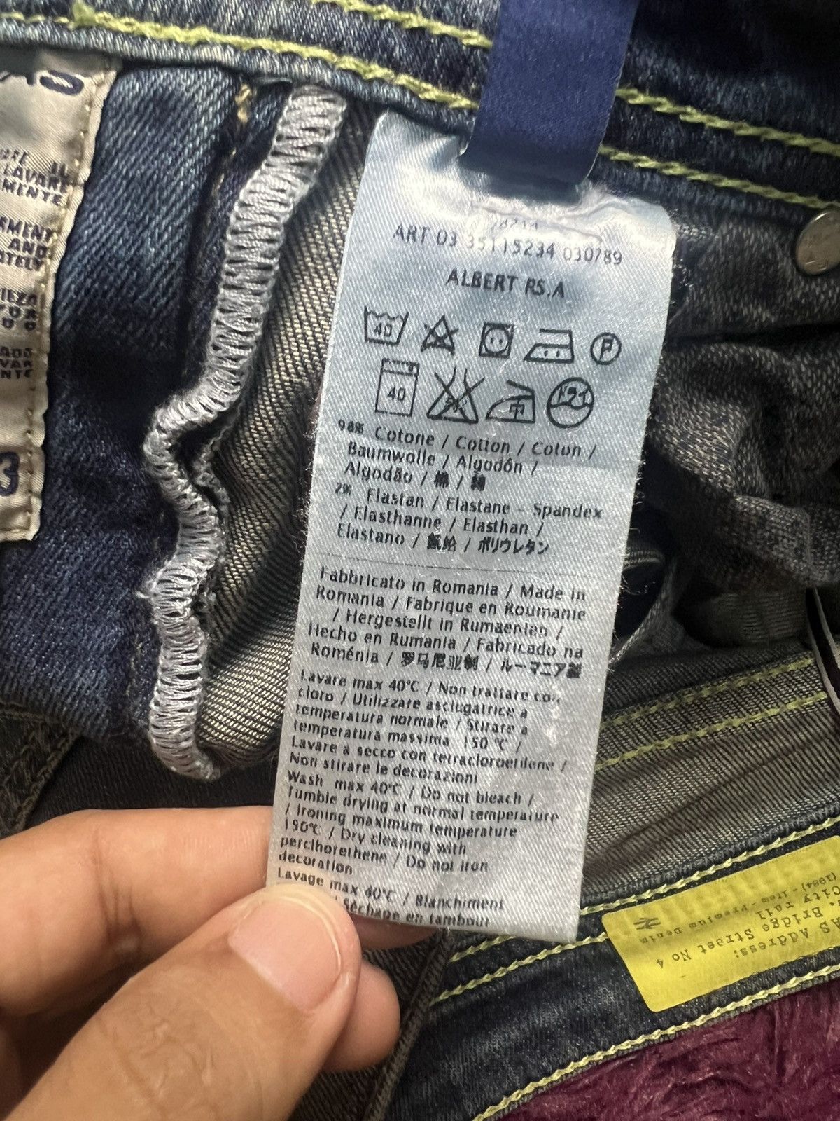 GAS GAS JEANS Italy Premium Denim - ALBERT Model Slim Fit (47) Size US 33 - 12 Thumbnail
