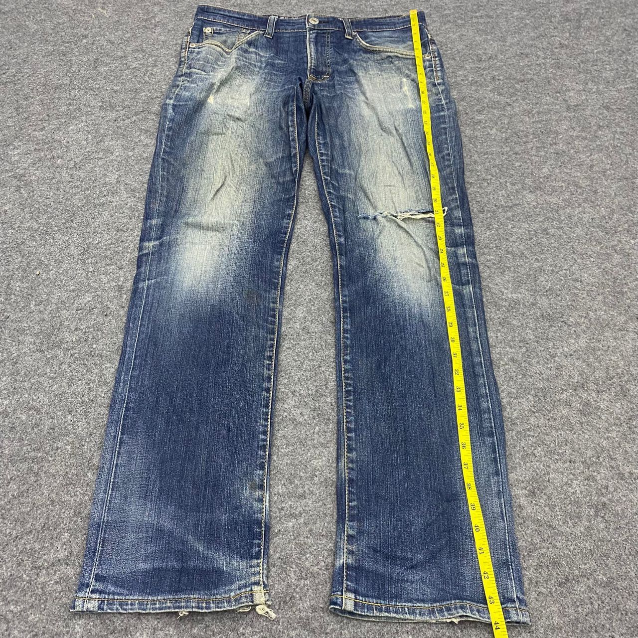 Edwin 💥Best Offer💥Vintage Edwin 503 Blue Trip Distressed Denim Size US 36 / EU 52 - 3 Thumbnail
