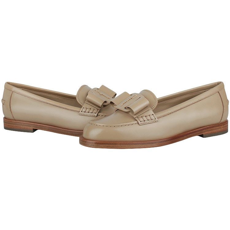 Salvatore Ferragamo o1s1rm0724 Vivaldo Leather Loafers in Ivory Size US 8.5 / IT 38.5 - 4 Thumbnail