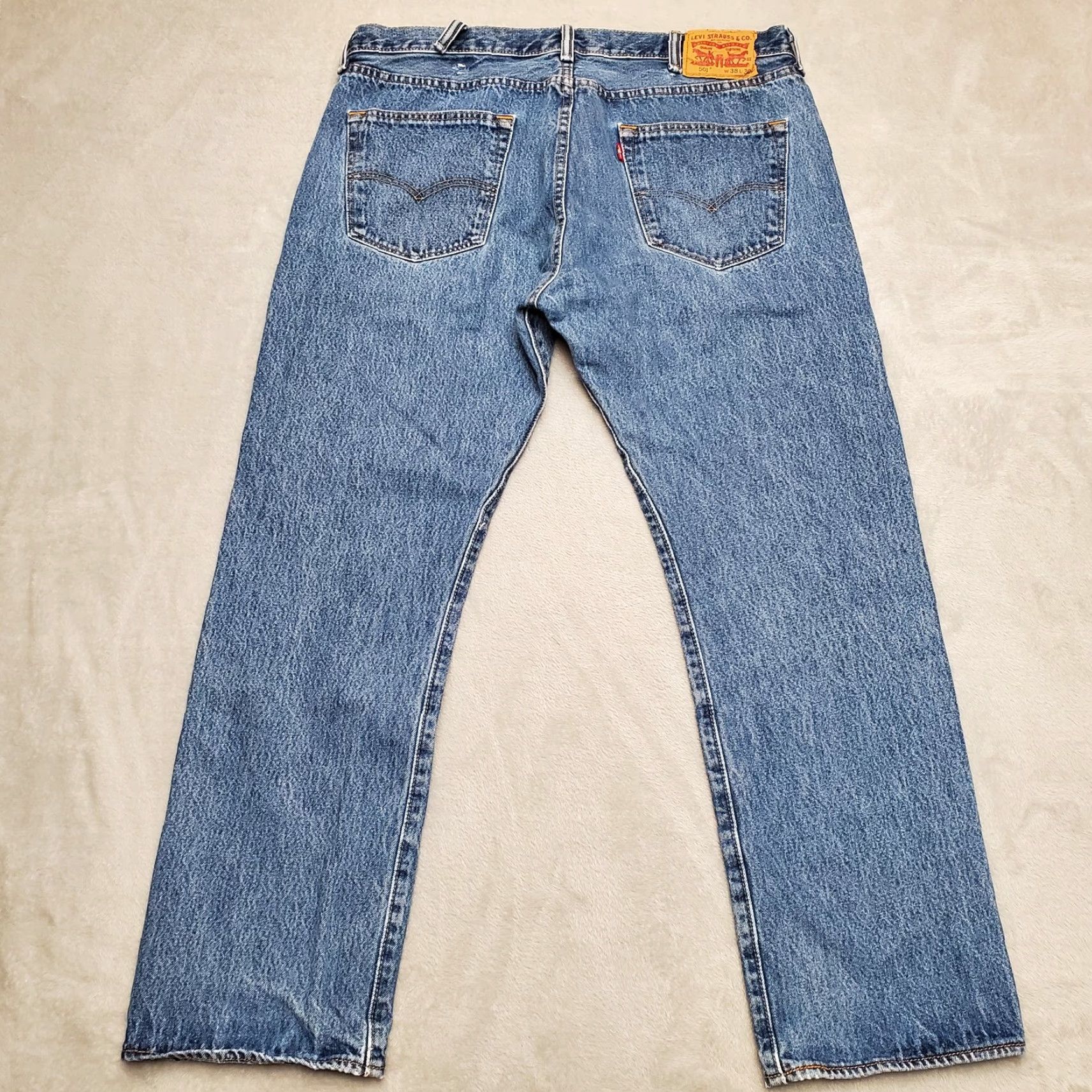 Vintage VINTAGE Levis Jeans Men 38x30 Blue 501 Denim Original Straight Leg Button Fly Pants 4736 Size US 38 / EU 54 - 6 Thumbnail