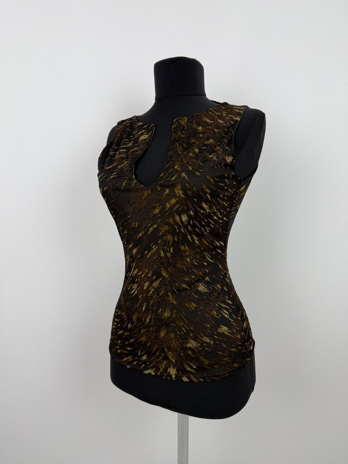Morgan De Toi Y2K Vintage Morgan De Toi Sheer Velvet Printed Tank Top Size M / US 6-8 / IT 42-44 - 1 Thumbnail